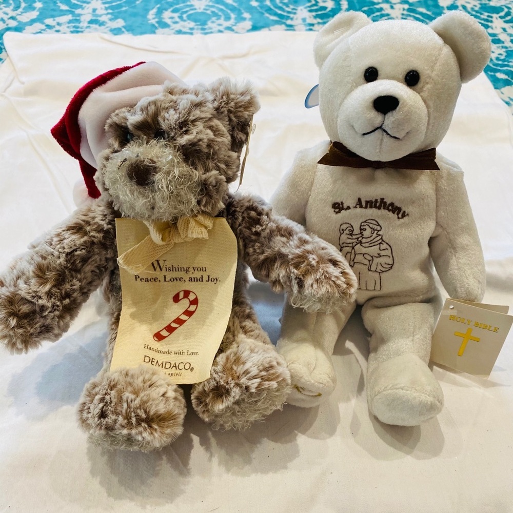 Teddy Bears Santa and Angel ST. Anthony ADORABLE